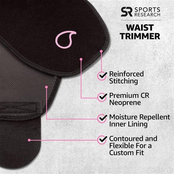 Sweet Sweat Waist Trimmer, by Sports Research - Sweat Band to Cut Water Weight - Picture 3 of 6
